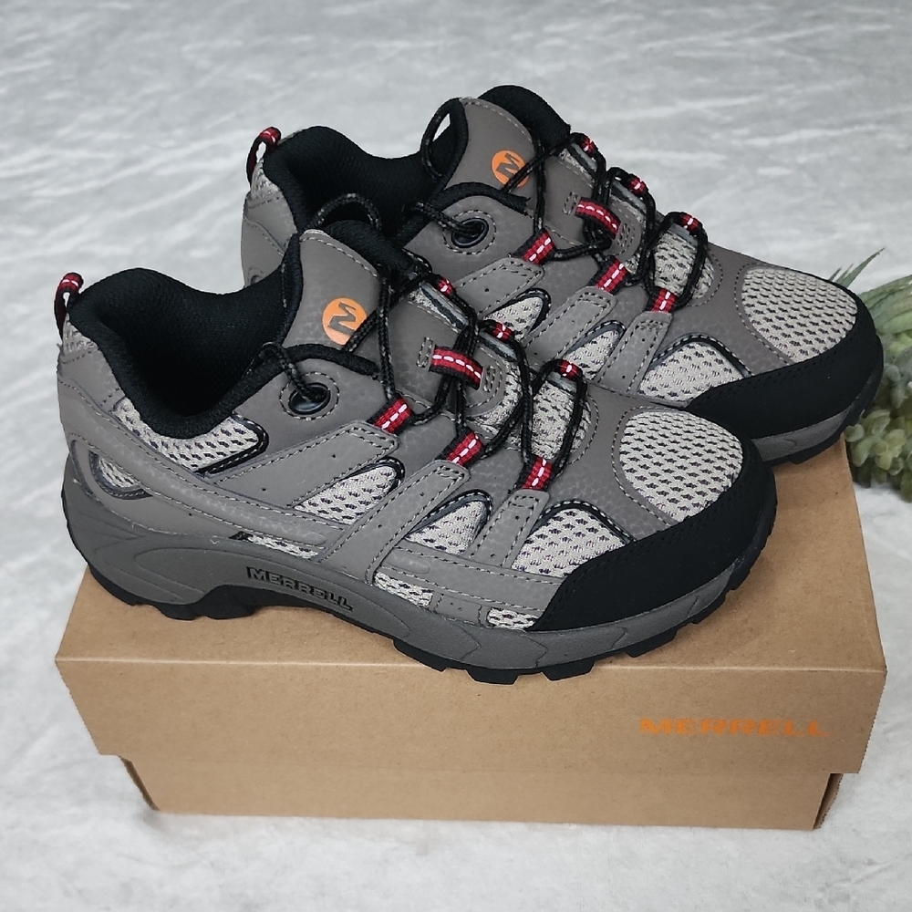 Merrell MOAB Kids' Gray and Black Hiking Boots